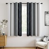 MIULEE Navy Blue and Greyish White Ombre Blackout Curtains, Full Room Darkening Thermal Insulated 84 Inches Long Drapes for Bedroom/Living Room Grommet Window Treatments Modern 52Wx84L, Set of 2(Black and Greyish White)