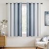 MIULEE Navy Blue and Greyish White Ombre Blackout Curtains, Full Room Darkening Thermal Insulated 84 Inches Long Drapes for Bedroom/Living Room Grommet Window Treatments Modern 52Wx84L, Set of 2(Chambray Blue and Greyish White)