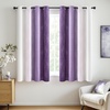 MIULEE Navy Blue and Greyish White Ombre Blackout Curtains, Full Room Darkening Thermal Insulated 84 Inches Long Drapes for Bedroom/Living Room Grommet Window Treatments Modern 52Wx84L, Set of 2(Purple and Greyish White)
