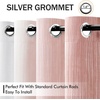 MIULEE Navy Blue and Greyish White Ombre Blackout Curtains, Full Room Darkening Thermal Insulated 84 Inches Long Drapes for Bedroom/Living Room Grommet Window Treatments Modern 52Wx84L, Set of 2(Pink and Greyish White)