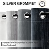 MIULEE Navy Blue and Greyish White Ombre Blackout Curtains, Full Room Darkening Thermal Insulated 84 Inches Long Drapes for Bedroom/Living Room Grommet Window Treatments Modern 52Wx84L, Set of 2(Black and Greyish White)
