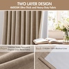 MIULEE Pinch Pleated 100% Blackout Curtains 96 Inch Long 4 Panel Set for Bedroom Thick Linen Memory Trained Pleat Living Room Darkening Back Tab Double Layer Thermal Insulated Drapes, Birch(Linen)
