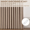 MIULEE Pinch Pleated 100% Blackout Curtains 96 Inch Long 4 Panel Set for Bedroom Thick Linen Memory Trained Pleat Living Room Darkening Back Tab Double Layer Thermal Insulated Drapes, Birch(Linen)