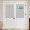 MIULEE 2 Panels 100% Blackout Linen French Door Curtains Set of 2, Privacy No Drill Thermal Insulated Room Darkening Blinds,Window Shades for Patio Front Entry Back Door Glass,W26 x L68 Inch, Natural(Light Gray)