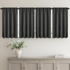 MIULEE Blackout Curtains 4 Panels Sets Black 63 Inch Length, Top and Bottom Rod Pocket Room Darkening Curtains for Bedroom Windows, 4 Pack Solid Thermal Insulated Light Blocking Curtain Drapes(Dark Grey)