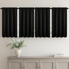 MIULEE Blackout Curtains 4 Panels Sets Black 63 Inch Length, Top and Bottom Rod Pocket Room Darkening Curtains for Bedroom Windows, 4 Pack Solid Thermal Insulated Light Blocking Curtain Drapes(Black)