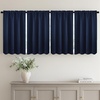MIULEE Blackout Curtains 4 Panels Sets Black 63 Inch Length, Top and Bottom Rod Pocket Room Darkening Curtains for Bedroom Windows, 4 Pack Solid Thermal Insulated Light Blocking Curtain Drapes(Navy Blue)