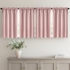 MIULEE Blackout Curtains 4 Panels Sets Black 63 Inch Length, Top and Bottom Rod Pocket Room Darkening Curtains for Bedroom Windows, 4 Pack Solid Thermal Insulated Light Blocking Curtain Drapes(Baby Pink)