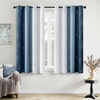 MIULEE Navy Blue and Greyish White Ombre Blackout Curtains, Full Room Darkening Thermal Insulated 84 Inches Long Drapes for Bedroom/Living Room Grommet Window Treatments Modern 52Wx84L, Set of 2(Dark Blue and Greyish White)