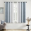 MIULEE Navy Blue and Greyish White Ombre Blackout Curtains, Full Room Darkening Thermal Insulated 84 Inches Long Drapes for Bedroom/Living Room Grommet Window Treatments Modern 52Wx84L, Set of 2(Chambray Blue and Greyish White)