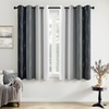 MIULEE Navy Blue and Greyish White Ombre Blackout Curtains, Full Room Darkening Thermal Insulated 84 Inches Long Drapes for Bedroom/Living Room Grommet Window Treatments Modern 52Wx84L, Set of 2(Black and Greyish White)