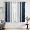 MIULEE Navy Blue and Greyish White Ombre Blackout Curtains, Full Room Darkening Thermal Insulated 84 Inches Long Drapes for Bedroom/Living Room Grommet Window Treatments Modern 52Wx84L, Set of 2(Navy Blue and Greyish White)