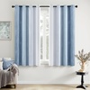 MIULEE Navy Blue and Greyish White Ombre Blackout Curtains, Full Room Darkening Thermal Insulated 84 Inches Long Drapes for Bedroom/Living Room Grommet Window Treatments Modern 52Wx84L, Set of 2(Stone Blue and Greyish White)