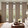 MIULEE Pinch Pleated 100% Blackout Curtains 96 Inch Long 4 Panel Set for Bedroom Thick Linen Memory Trained Pleat Living Room Darkening Back Tab Double Layer Thermal Insulated Drapes, Birch(Linen)