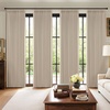 MIULEE Pinch Pleated 100% Blackout Curtains 96 Inch Long 4 Panel Set for Bedroom Thick Linen Memory Trained Pleat Living Room Darkening Back Tab Double Layer Thermal Insulated Drapes, Birch(Natural)