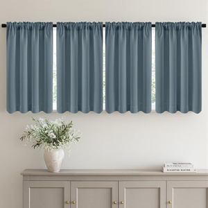 MIULEE Blackout Curtains 4 Panels Sets Black 63 Inch Length, Top and Bottom Rod Pocket Room Darkening Curtains for Bedroom Windows, 4 Pack Solid Thermal Insulated Light Blocking Curtain Drapes(Grey Blue)