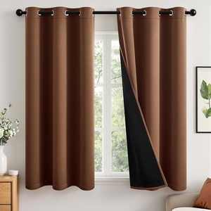 MIULEE Cream 100% Blackout Curtains for Bedroom 63 Inch Long, 2 Thick Layers Thermal Insulated Black Out Window Curtains with Black Liner, Noise Reducing Grommet Living Room Drapes 2 Panels Set Ivory(Cappuccino Brown)