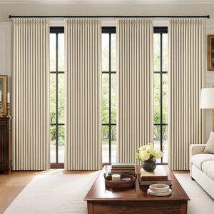 MIULEE Pinch Pleated 100% Blackout Curtains 96 Inch Long 4 Panel Set for Bedroom Thick Linen Memory Trained Pleat Living Room Darkening Back Tab Double Layer Thermal Insulated Drapes, Birch(Cream)