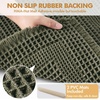 MIULEE Fall Terracotta Set of 2 Waffle Bathroom Rugs Boho Bath Mat 17×24 in | Looped Design, Super Absorbent, Non Slip, Washable, Ultra Soft, Rubber Backed, Bathroom Mats for Floor Tub Shower, Fall decor(Green)