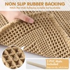 MIULEE Fall Terracotta Set of 2 Waffle Bathroom Rugs Boho Bath Mat 17×24 in | Looped Design, Super Absorbent, Non Slip, Washable, Ultra Soft, Rubber Backed, Bathroom Mats for Floor Tub Shower, Fall decor(Brown)