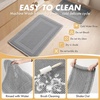 MIULEE Fall Terracotta Set of 2 Waffle Bathroom Rugs Boho Bath Mat 17×24 in | Looped Design, Super Absorbent, Non Slip, Washable, Ultra Soft, Rubber Backed, Bathroom Mats for Floor Tub Shower, Fall decor(Light Grey)