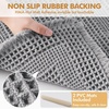 MIULEE Fall Terracotta Set of 2 Waffle Bathroom Rugs Boho Bath Mat 17×24 in | Looped Design, Super Absorbent, Non Slip, Washable, Ultra Soft, Rubber Backed, Bathroom Mats for Floor Tub Shower, Fall decor(Light Grey)