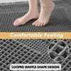 MIULEE Fall Terracotta Set of 2 Waffle Bathroom Rugs Boho Bath Mat 17×24 in | Looped Design, Super Absorbent, Non Slip, Washable, Ultra Soft, Rubber Backed, Bathroom Mats for Floor Tub Shower, Fall decor(Dark Grey)
