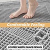 MIULEE Fall Terracotta Set of 2 Waffle Bathroom Rugs Boho Bath Mat 17×24 in | Looped Design, Super Absorbent, Non Slip, Washable, Ultra Soft, Rubber Backed, Bathroom Mats for Floor Tub Shower, Fall decor(Light Grey)
