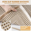 MIULEE Fall Terracotta Set of 2 Waffle Bathroom Rugs Boho Bath Mat 17×24 in | Looped Design, Super Absorbent, Non Slip, Washable, Ultra Soft, Rubber Backed, Bathroom Mats for Floor Tub Shower, Fall decor(Brown & White)