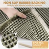 MIULEE Fall Terracotta Set of 2 Waffle Bathroom Rugs Boho Bath Mat 17×24 in | Looped Design, Super Absorbent, Non Slip, Washable, Ultra Soft, Rubber Backed, Bathroom Mats for Floor Tub Shower, Fall decor(Green & Cream)