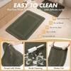 MIULEE Fall Terracotta Set of 2 Waffle Bathroom Rugs Boho Bath Mat 17×24 in | Looped Design, Super Absorbent, Non Slip, Washable, Ultra Soft, Rubber Backed, Bathroom Mats for Floor Tub Shower, Fall decor(Green)