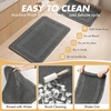 MIULEE Fall Terracotta Set of 2 Waffle Bathroom Rugs Boho Bath Mat 17×24 in | Looped Design, Super Absorbent, Non Slip, Washable, Ultra Soft, Rubber Backed, Bathroom Mats for Floor Tub Shower, Fall decor(Dark Grey)