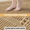 MIULEE Fall Terracotta Set of 2 Waffle Bathroom Rugs Boho Bath Mat 17×24 in | Looped Design, Super Absorbent, Non Slip, Washable, Ultra Soft, Rubber Backed, Bathroom Mats for Floor Tub Shower, Fall decor(Brown)