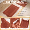 MIULEE Fall Terracotta Set of 2 Waffle Bathroom Rugs Boho Bath Mat 17×24 in | Looped Design, Super Absorbent, Non Slip, Washable, Ultra Soft, Rubber Backed, Bathroom Mats for Floor Tub Shower, Fall decor(Orange)