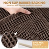 MIULEE Fall Terracotta Set of 2 Waffle Bathroom Rugs Boho Bath Mat 17×24 in | Looped Design, Super Absorbent, Non Slip, Washable, Ultra Soft, Rubber Backed, Bathroom Mats for Floor Tub Shower, Fall decor(Chocolate)