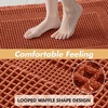 MIULEE Fall Terracotta Set of 2 Waffle Bathroom Rugs Boho Bath Mat 17×24 in | Looped Design, Super Absorbent, Non Slip, Washable, Ultra Soft, Rubber Backed, Bathroom Mats for Floor Tub Shower, Fall decor(Orange)
