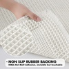MIULEE Fall Terracotta Set of 2 Waffle Bathroom Rugs Boho Bath Mat 17×24 in | Looped Design, Super Absorbent, Non Slip, Washable, Ultra Soft, Rubber Backed, Bathroom Mats for Floor Tub Shower, Fall decor(White)