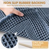 MIULEE Fall Terracotta Set of 2 Waffle Bathroom Rugs Boho Bath Mat 17×24 in | Looped Design, Super Absorbent, Non Slip, Washable, Ultra Soft, Rubber Backed, Bathroom Mats for Floor Tub Shower, Fall decor(Blue)