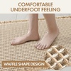MIULEE Waffle Bathroom Runner Rugs Boho Large Bath Mat 2’x5′(24″x60″) Green | Super Absorbent, Non Slip, Upgraded Soft, Quick Dry, Washable Bath Rug with Tassels for Hallway Laundry Room Bedroom(Brown & White)