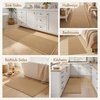 MIULEE Waffle Bathroom Runner Rugs Boho Large Bath Mat 2’x5′(24″x60″) Green | Super Absorbent, Non Slip, Upgraded Soft, Quick Dry, Washable Bath Rug with Tassels for Hallway Laundry Room Bedroom(Brown)