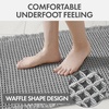 MIULEE Waffle Bathroom Runner Rugs Boho Large Bath Mat 2’x5′(24″x60″) Green | Super Absorbent, Non Slip, Upgraded Soft, Quick Dry, Washable Bath Rug with Tassels for Hallway Laundry Room Bedroom(Light Grey)