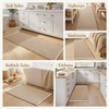 MIULEE Waffle Bathroom Runner Rugs Boho Large Bath Mat 2’x5′(24″x60″) Green | Super Absorbent, Non Slip, Upgraded Soft, Quick Dry, Washable Bath Rug with Tassels for Hallway Laundry Room Bedroom(Brown & White)