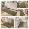 MIULEE Waffle Bathroom Runner Rugs Boho Large Bath Mat 2’x5′(24″x60″) Green | Super Absorbent, Non Slip, Upgraded Soft, Quick Dry, Washable Bath Rug with Tassels for Hallway Laundry Room Bedroom(Green)