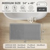 MIULEE Waffle Bathroom Runner Rugs Boho Large Bath Mat 2’x5′(24″x60″) Green | Super Absorbent, Non Slip, Upgraded Soft, Quick Dry, Washable Bath Rug with Tassels for Hallway Laundry Room Bedroom(Light Grey)