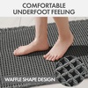 MIULEE Waffle Bathroom Runner Rugs Boho Large Bath Mat 2’x5′(24″x60″) Green | Super Absorbent, Non Slip, Upgraded Soft, Quick Dry, Washable Bath Rug with Tassels for Hallway Laundry Room Bedroom(Dark Grey)