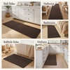 MIULEE Waffle Bathroom Runner Rugs Boho Large Bath Mat 2’x5′(24″x60″) Green | Super Absorbent, Non Slip, Upgraded Soft, Quick Dry, Washable Bath Rug with Tassels for Hallway Laundry Room Bedroom(Chocolate)