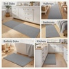 MIULEE Waffle Bathroom Runner Rugs Boho Large Bath Mat 2’x5′(24″x60″) Green | Super Absorbent, Non Slip, Upgraded Soft, Quick Dry, Washable Bath Rug with Tassels for Hallway Laundry Room Bedroom(Light Grey)