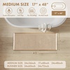MIULEE Waffle Bathroom Runner Rugs Boho Large Bath Mat 2’x5′(24″x60″) Green | Super Absorbent, Non Slip, Upgraded Soft, Quick Dry, Washable Bath Rug with Tassels for Hallway Laundry Room Bedroom(Brown & White)