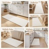 MIULEE Waffle Bathroom Runner Rugs Boho Large Bath Mat 2’x5′(24″x60″) Green | Super Absorbent, Non Slip, Upgraded Soft, Quick Dry, Washable Bath Rug with Tassels for Hallway Laundry Room Bedroom(White)