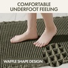 MIULEE Waffle Bathroom Runner Rugs Boho Large Bath Mat 2’x5′(24″x60″) Green | Super Absorbent, Non Slip, Upgraded Soft, Quick Dry, Washable Bath Rug with Tassels for Hallway Laundry Room Bedroom(Green)